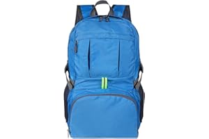 KAMEUN Foldable Backpack Lightweight, Waterproof Small Rucksack for Outdoor Sports, Water Resistant Backpack, Casual Daypack for Travelling Hiking