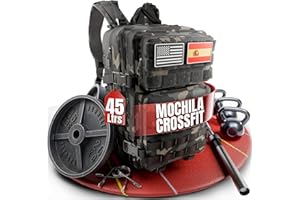 SPARTANFY | Mochila Crossfit Hombre 45L | Mochila Táctica Militar Impermeable para Gimnasio, Senderismo, Viaje, Montañismo | Mochila Grande Resistente con Sistema MOLLE