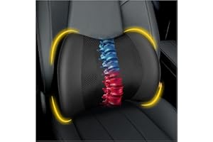 Lofty Aim Lendenwirbelstützkissen: Memory Foam Lendenkissen zur Schmerzlinderung im unteren Rücken - Auto Rückenkissen zum Fahren - Lendenwirbelstütze für Auto-Bürostuhl Rollstuhl - Schwarz