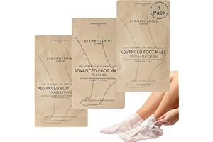 Dermavitamins Advanced Foot Mask Bag - Repairs Dry Feet (3 Pack)…