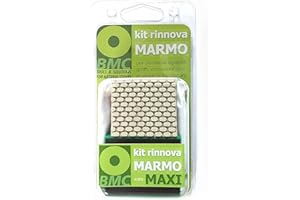 BRICO MARBLE CARE BMC Renovación Mármol MAXI kit de pulido manual de mármol con miniplacas de diamante para lijado grueso, medio y fino, y pulido de mármol y piedra caliza con polvo de pulido, 100 gr adicional