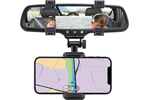 N NEWTOP ST15 Supporto Porta Reggi Pinza da Specchietto Retrovisore da Auto Macchina per Cellulare Smartphone