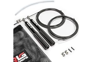 RLG RL GRIPS RL Grips® Comba Crossfit de Aluminio con Mango Antideslizante - Comba de Velocidad con Cable de 2 mm - Cuerda de Saltar para Cardio Jump Rope Gym