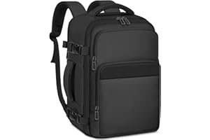 OTAHGK Mochila de Viaje Cabina Avion 40 x 20 x 25 para Ryanair Equipaje de Mano Maletas de Cabina Bolsa de Viaje Hombre Mujer Mochila Informal para computadora portátil -Negro