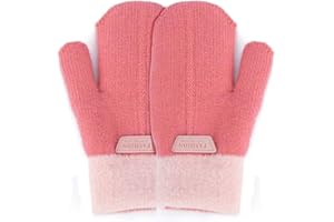 INOGIH Guanti a dita intere, elasticizzati per bambini, guanti caldi spessi per ragazzi e ragazze dai 4 agli 8 anni