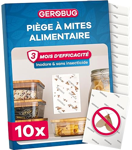 10 Pièges à Mites Alimentaires Entopest - Phéromones, Sans Produits Chimiques - Pour Garde-manger, Cuisine, Protection Anti-mites