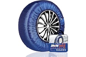 SAITUMA Calze da Neve per auto EN 16662-1 Catena da neve per pneumatici omologata Lavabile Montaggio rapido (S)