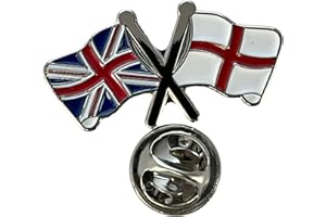 NWFlags Union Jack & England Pin Badge | Friendship Flag | Small Lapel Badge | Metal and Enamel