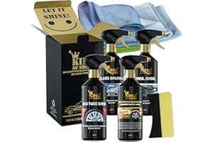 King of Sheen Waterless 8 Piece Car Cleaning Kit. Ideal Car Gift Set for the Car Enthusiast.. Let It Shine!!