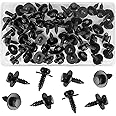 55 Pcs Hex Head Tek Self Tapping Screws with Gaskets, 5.5-6mmx19mm Self-Drilling Hex Head Bolts Screws with Captive Loose Washers for Car Auto Body Fender and Bumper Guard Plate Fixings