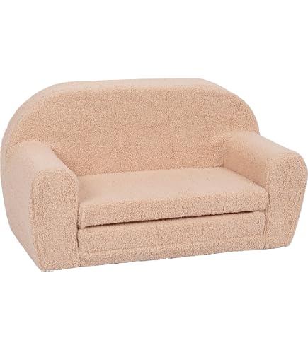 Knorrtoys 75033 Kindersofa Lucky Bear – Ausklappbares Kindersofa Mit Bären-Motiv, Belastbar Bis 30 Kg