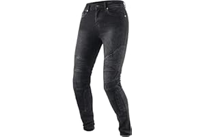 REBELHORN Vandal Lady Pantalones Vaqueros de Moto Mujer | Forro de Fibra Aramida | Protectores de Rodilla y Cadera SAS-Tec | Bolsillo Protector de Coxis | Tapered Fit