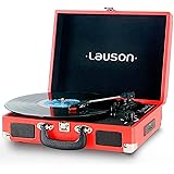 Lauson XXVT3 Giradischi Vinili Vintage | Converte il Vinile MP3 | Giradischi Bluetooth USB| Lettore Vinile Portatile | 3 velo