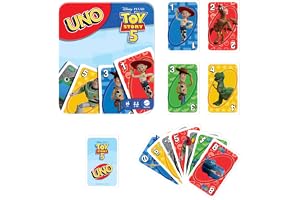 Mattel Games UNO Disney e Pixar Toy Story 5 Kortspel | Filminspirerad specialkortlek för barn, familjekvällar, fester, resor