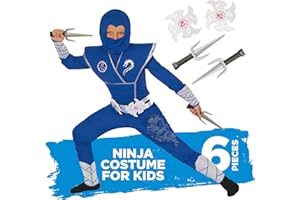 Morph Kostium Ninja dla dzieci, kostium ninja, kostium karnawałowy dla dzieci, kostium ninja, kostium dla dzieci, chłopców, kostium karnawałowy dla dzieci