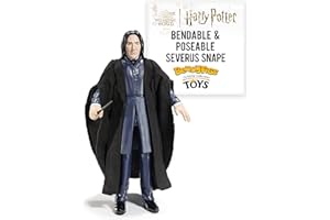 BendyFigs The Noble Collection Harry Potter - Severus Snape - Noble Toys 16 cm Bendable Posable Collectible Doll Figure with Stand and Mini Accessory