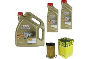 DIEDERICHS Filter Set Inspektionspaket 7 Liter Motoröl EDGE Titanium FST 5W-30 LL MANN-FILTER Ölfilter