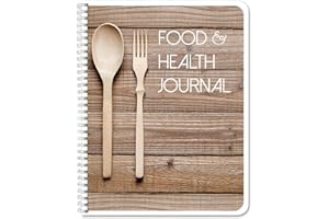 BookFactory Food and Health Journal/Food Diary/Fitness Journal Notebook, 186 Pages - 8 1/2" x 11" Durable Thick Translucent Cover, Wire-O Binding (JOU-186-7CW-(FoodJournal))