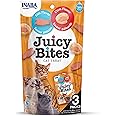 Juicy Bites by INABA Cat Treat - Fish & Clam Flavour (3 x 33g) / Soft & Moist Cat Treat, Delicious & Healthy Snack for Cats,Yellow