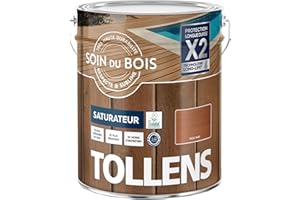 Tollens Saturateur - Ultra Résistant - Adhérence Renforcée - Protège et Décore - Satin - Teck - 5 L