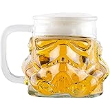 Bicchiere da birra originale per casco Stormtrooper, trasparente, formato da 1 pinta (600 ml), articolo originale dei fan, re