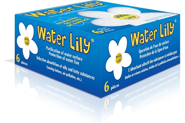 Toucan - Water lily - purificateur d'eau - Boite de 6 fleurs Blanc/Jaune