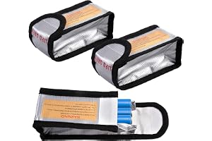 3 stycken Lipo Battery Safe Bag, explosionssäker Lipo-säkerhetsväska | brandfast batteriväska, brandsäker säkerhetsskyddsväska, liten batteriväska, för laddning och transport (12.5x6.5x5cm)