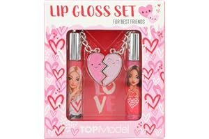 Depesche 12356 TOPModel BFF One Love-Set Enfants avec 2 agréablement parfumés Rose, avec Un Pendentif en Forme de cœur pour Chaque Gloss