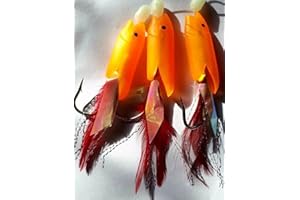 Koike LARGE 3 HOOK HOKKAI LUMI ORANGE RIG - SEA FISHING TACKLE - SIZE 6/0 HOOKS COD POLLOCK LING RIGS LURES