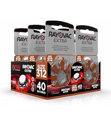 60x Tipo 312 Rayovac Extra Avanzato Apparecchi Acustici Batterie - Foto 10