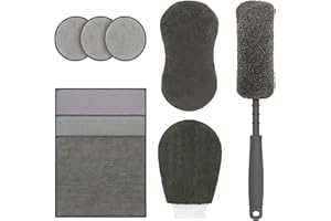 ArcadieMagic Kit Pulizia Auto Completo 9 in 1 con Borsa – Set Lavaggio Auto Interni ed Esterni Detailing