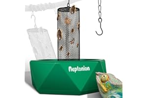 NEPTONION hakbare Chamäleon-Futterschale Käfer Bar mit Säule für Beute zu Klettern und zu bewegen, geeignet für Eidechse, Bartagame, Leguan, Gecko, Kröte, Frosch