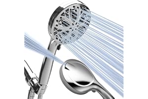 Sparkpod 10-częściowy zestaw High Pressure Shower Head – luksusowa głowica prysznicowa o wysokim przepływie o wysokim przepływie z dyszami wysokociśnieniowymi – spodnie ze stali nierdzewnej i