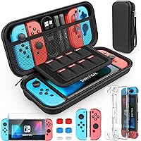 HEYSTOP Funda de transporte para consola Nintendo Switch y accesorios, con carcasa para pantalla HD y tapas protectoras de pa