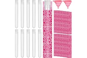 AUGENSTERN Lot de 32 flacons en plastique transparent réutilisables avec enveloppes de tampons et entonnoirs pliables en silicone pour croisière, concert, sport de plein air