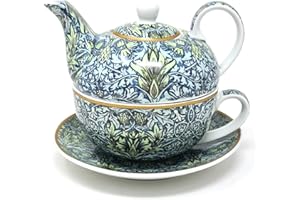 The Leonardo Collection William Morris Service à thé en Porcelaine Fine avec Soucoupe et théière