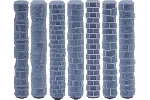 REDPALACE CRAFTS 7 Rodillos De textura Paredes y Modelado De Arcilla polimérica Rodillos De Amasar De Arcilla Rodillo De Mano Texturizado Sello De Arcilla para Modelismo Herramienta De Cerámica para Artesania DIY