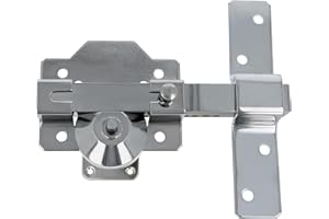 Amig - Cerrojo para Puerta - Con Bombillo Redondo de 50 mm - Seguridad Extra para Puertas de Entrada o de Paso - Incluye 5 Llaves - Color Plateado - 153 x 88 mm