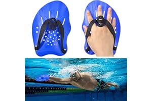 Vibbang 1 paio di pagaie per le mani in silicone per l'allenamento della forza, accessori per esercizi di nuoto in piscina, con cinghie regolabili, per adulti e bambini