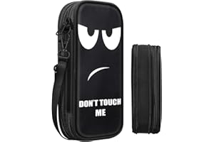 FINTIE FINPAC Large Capacity Pencil Case, Foldable Pencil Box, Big Pen Pouch Stationery Storage Organiser for Teen Girls Boys Adults, Office School Supply for Students, Dont Touch