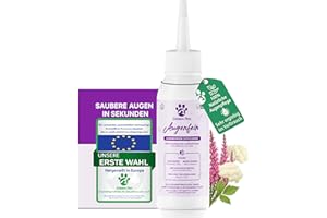 Golden Pets NEU! Augenreiniger für Hunde & Katzen I Winter-Schutz 100% natürliche Augenpflege, Sanfte Reinigung gegen Verkrustungen & Tränenstein I Vorbeugung von Tränenflecken 100 ml