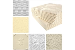 MARBET DESIGN Pannelli da soffitto in polistirolo espanso (EPS), leggeri e robusti, dal design moderna (formato risparmio, Norma2, bianco, da 10 mq, 50 x 50 cm), scocca