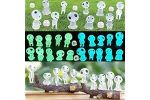Homefantasy 30 Pièces Lumineux Figurines Elfes des Arbres,Lumineux Elfes en RéSine,Princesse Mononoké Lumineux,RéSine Princesse Mononoke,pour Decoration Jardin et la Décoration Intérieure,Extérieure