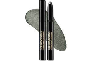 ‎ERINDE Erinde Bottle Green Glitzer Lidschatten Stift, Glitter Grün Eyeshadow Stick Wasserfest & Langanhaltend, Creme Shimmer Crayon Eyeliner, Metallic Shimmer Augen Makeup Pen #04 Bottle Green Shimmer
