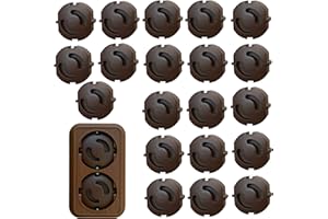MELOPLAM Steckdosensicherung - Kindersicherung - Steckdosenabdeckung - 10 oder 20 Stück - Made in EU (braun x 20)