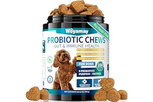 Woyamay Probiotics for Dogs, Dog Probiotics for Gut Support & Overall Wellness, 200 Chicken Flavour Soft Chews, Probiotic Chews for Dogs, Supports Gut Balance｜Skin Comfort｜Digestive Care for All Dog