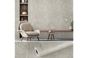 VEELIKE Carta da Parati Effetto Cemento Parete Industrial Carta Adesiva Cucina Lavabile Pellicola Adesiva Decorativa Vintage Pellicola Autoadesiva Grigia Muro Soggiorno Camera da Letto 40cm×300cm
