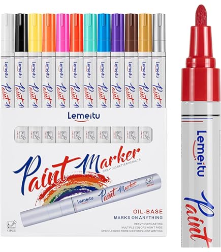 Feutre Chaussure Permanent Cuir 6 Marqueurs Acryliques JEFFNIUB Pointe 0,7mm - Permanent Imperméable Multi-Surfaces Stylos Peinture Multisupport