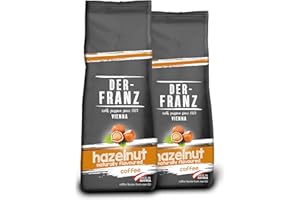 DER-FRANZ caffè, Aromatizzato alla Nocciola, macinato, 2 x 500 g