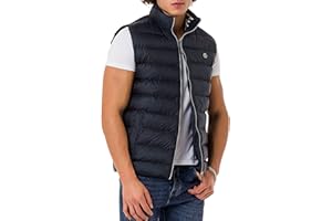 REDBRIDGE Red Bridge męska kamizelka ze stójką, Big Bubble Zipper kurtka Collar Print